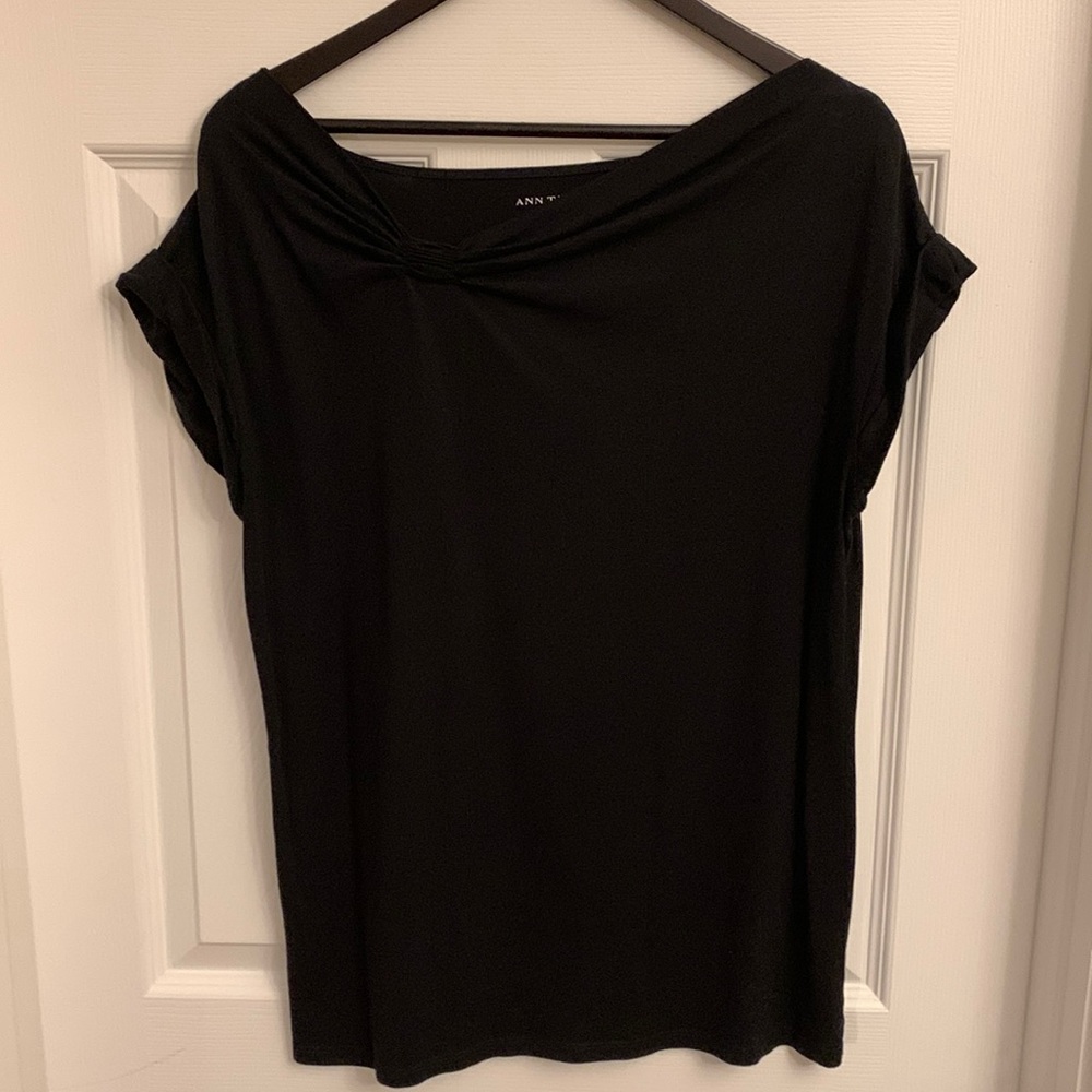 Ann Taylor Black Short Sleeve Top